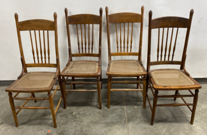 (4) Wooden Chairs