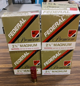 100rds 12ga 2.75" Magnum Federal #4 Shotgun Ammunition