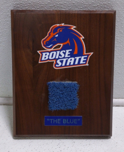 Boise State Trophy of Blue Field Grass