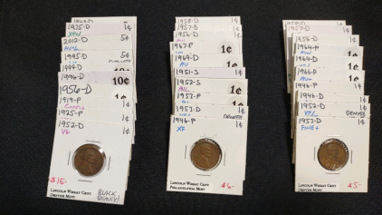 (30) Assorted Pennies Nickels Dimes Quarters from 1919 to 2012