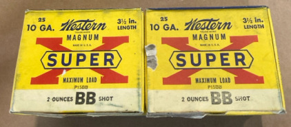 (50) Shells of 10 Guage Winchester 3 1/2&rdquo; Magnum BB Lubaloy Shot