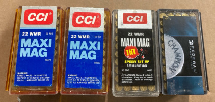 (150) Rounds of .22 WMR Maxi Mag (50) Rounds of .22 Winchester Magnum
