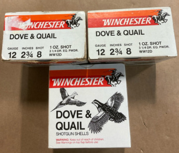 (65) Shells of 12 Guage Winchester 2 3/4&rdquo; 8 Shot