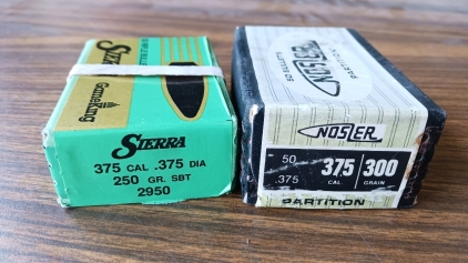 85rds .375cal 300gr. 250gr. Soft Point Bullets, Nosler, Sierra