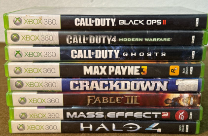 (8) Xbox 360 Games Including Call Of Duty Ghosts, Halo 4 & More