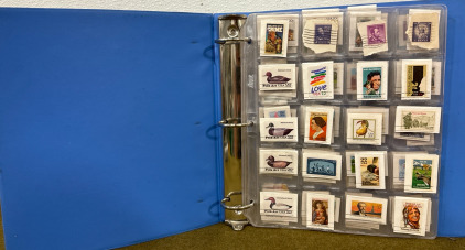 Binder w/ Collectible Stamps Including McGruff The Crime Dog, Smokey The Bear, Eleanor Roosevelt, Water Fowl & Many More!
