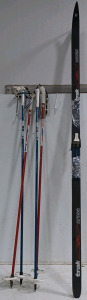 (1) Trax Arosa No Wax Cross Country Ski's (2) Sets Of Cross Country Ski Poles