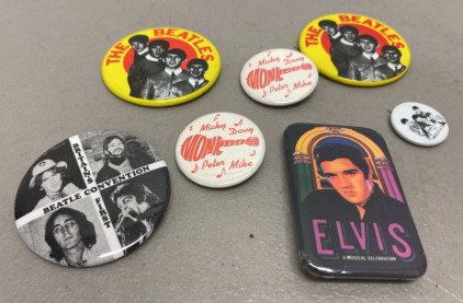 (6) Vintage Collectible Music Pins