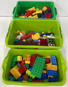 (3) Tubs Of Lego Duplo Bricks