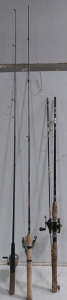 (1) Bass Pro Shop Axiom Reel Fishing Rod (1) Synergy Reel Fishing Rod (1) Zebflex Rod w/ Fly Fishing 'Penn' Reel