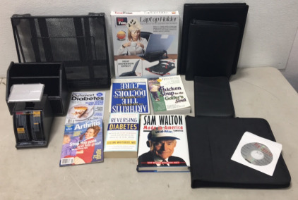 Office Supplies & Assorted Books