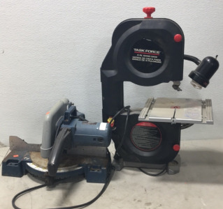 (1) Ryobi Compound Meter Saw Ser.No. 1289509502 (1) Task Force 9&rdquo; Band Saw Ser.No. 019806