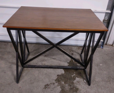 3'8"x2'8"x3' Table That Folds in Half to 3'8'x1'4"x3'