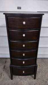 1'6"x1'10"x4'7" Dark Brown Wooden Dresser