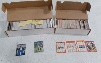 (1) 1989 Pro Set Football Complete w/ Announcers Cards (1) Upper Deck 1995 Football & Extras
