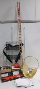 (1) Emergency Roadside Triangle (1) Decorative Wood Rail (3) AT&T Cordless Phones w/ Receiver Base (1) Firewood Holder (2) Awning Cranks and More!