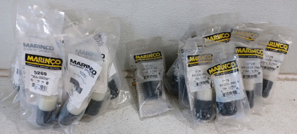 (12) Marinco Power Products 5269 15a 125v 2p 3w Connector (10) Marinco Specialty Wiring Devices 4729 Nema Locking Connector 15a 125v (2) Marinco Specialty Wiring Devices 4720 Nema Locking Plug 15a 125v