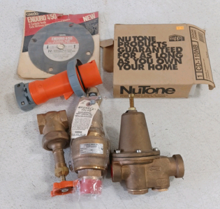 (1) Kunkle Safety Valve (1) NuTone Door Chime (1) Hubbell Plug Pin and Sleeve and More!