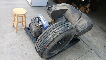 Atv Seat, Horse Tack, 4gal Air Compressor, Spare Tire 265/75-16 6lug