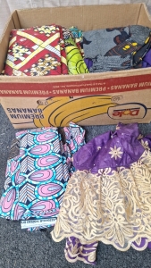 Box of Homemade Clothes & Fabric...BBFN
