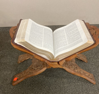Folding Wood Display W/Bible