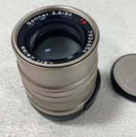 (1) Contax Carl Zeiss Sonnar 2.8/90T G Mount Lens W/ Contax Case - 2