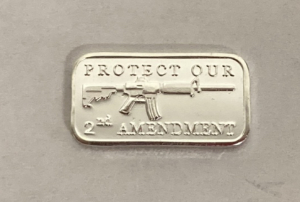 1 Gram .999 Silver "Second Amendment" Bullion