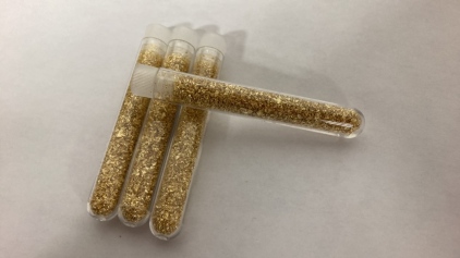 (4) Vials Of Gold Leaf/Flake