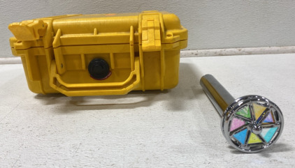 (1) Vintage Metal Kaleidoscope (1) Yellow Case