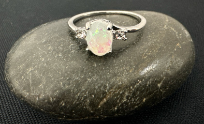 Fire Opal Ring (Size 8.5)