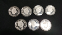 (7) Disney Character Silver Plated Collectable Coins - 2