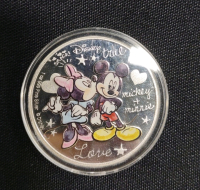 (7) Disney Character Silver Plated Collectable Coins - 6