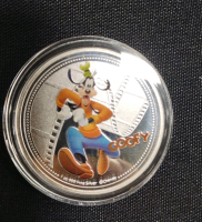 (7) Disney Character Silver Plated Collectable Coins - 7