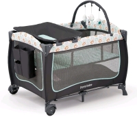(1) Pamo Babe Portable Crib for Baby Nursery Center Playard Baby Playpen Travel Crib Diaper Changer with Mattress (1) Shampoo Bowl for Children - 2