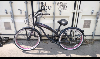 26" Schwinn (Black w/ Pink Flowers) Bike