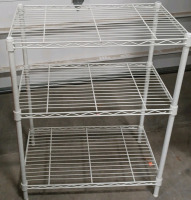 (2) Workshop / Office Wood Drawers - Identical (1) 3 Tier White Wire Rack - 3