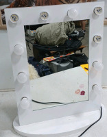 (1) Tiger Framed Wall Decor (1) Vanity Mirror w/ Lights - 3