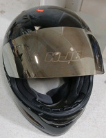 (1) HJC Motorcycle Helmet (1) Shoei Motorcycke Helmet (1) 2-Cubby Storage Cube (1) 1-Cubby Storage Cube - 2