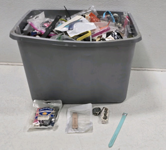 Tub Full Of Assorted Watches & Bands