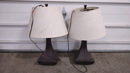(2) Hammered Style Lamps w/ Shades