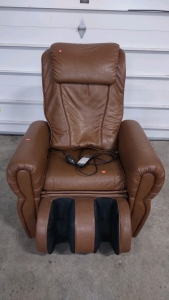 Brown Leather Message Chair