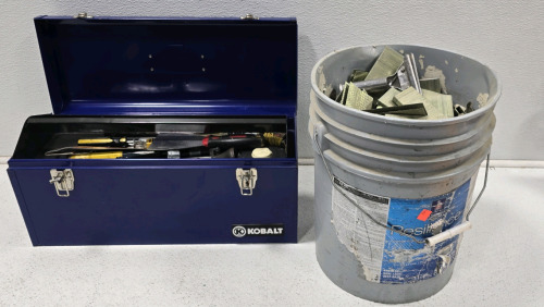 Kobalt Toolbox & Bucket Full Staples