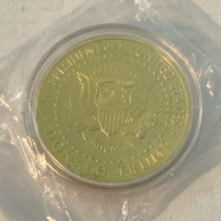 24k Gold Donald Trump Coins & 24k Donald Trump Mini 100 Dollar Bill- All Unverified - 3