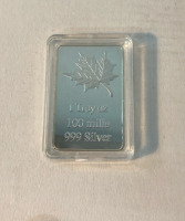 1 Troy oz Canadian Maple Leaf (100 mills, 999 Silver)