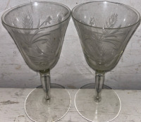 Assorted Crystal Wine Glasses - 2