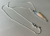 Bullet Shaped Opal Gemstone .925 Necklace - 3