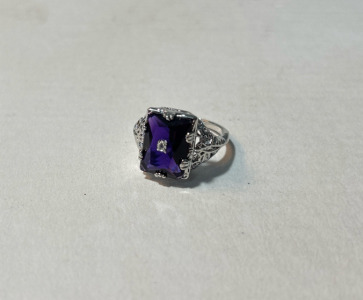 Purple Amethyst Ring Size 9