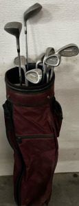 Golf Clubs With Golfing Bag