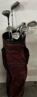 Golf Clubs With Golfing Bag
