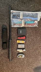Collapsible Baton, (6) Lighters, (3) Paracord Compass Bracelet